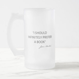 Taza De Cristal Esmerilado Infinitamente Debería Preferir Un Libro I - Jane A
