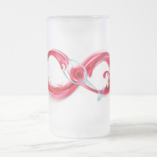 Taza De Cristal Esmerilado Infinito con vino Rojo