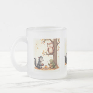Taza De Cristal Esmerilado Infusión caliente para un día de otoño