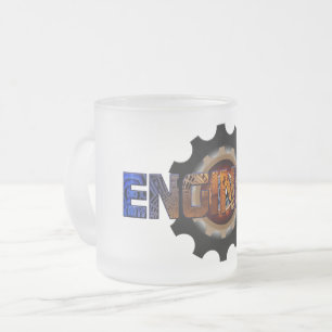 Taza De Cristal Esmerilado Ingeniero