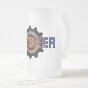 Taza De Cristal Esmerilado Ingeniero