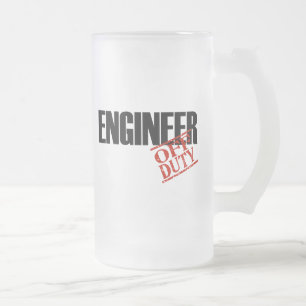 Taza De Cristal Esmerilado Ingeniero fuera de servicio