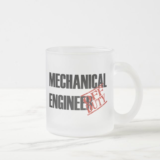 TAZA DE CRISTAL ESMERILADO INGENIERO MECH FUERA DE SERVICIO (Derecha)