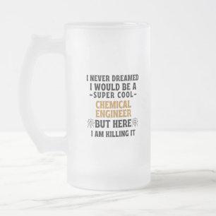 TAZA DE CRISTAL ESMERILADO INGENIERO QUÍMICO