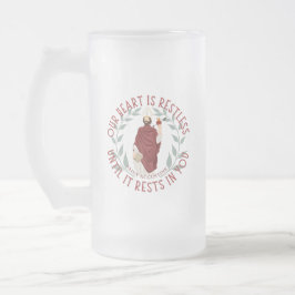 Taza De Cristal Esmerilado Inquietante Heart St Augustine Mug
