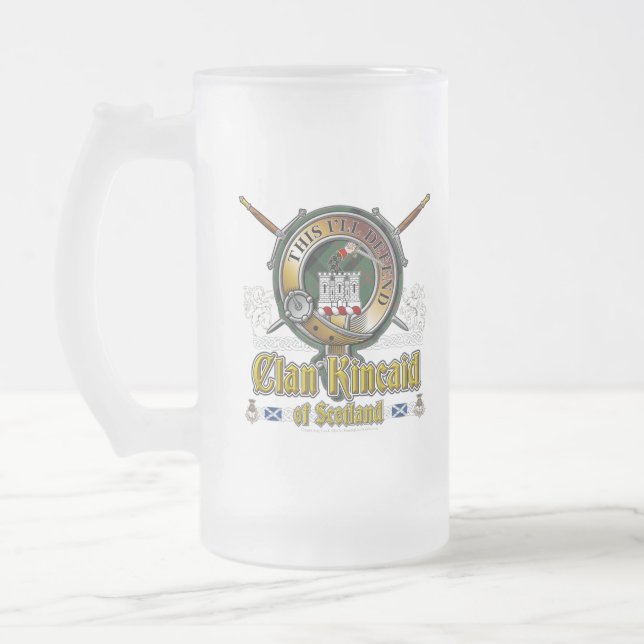 Taza De Cristal Esmerilado Insignia de Clan Kincaid (Izquierda)