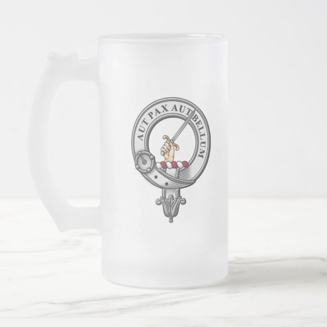 Taza De Cristal Esmerilado Insignia de Escudo Gunn (Izquierda)
