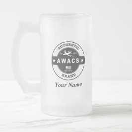 Taza De Cristal Esmerilado Insignia del círculo del AWACS