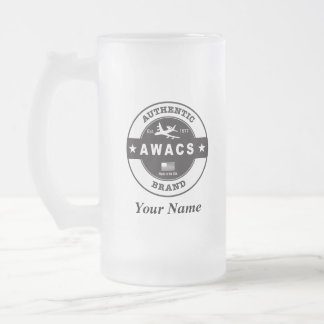 Taza De Cristal Esmerilado Insignia del círculo del AWACS
