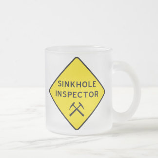 Taza De Cristal Esmerilado Inspector Mug de Sinkhole
