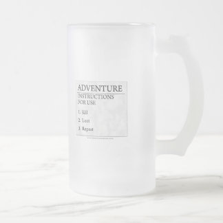Taza De Cristal Esmerilado Instrucciones de la aventura