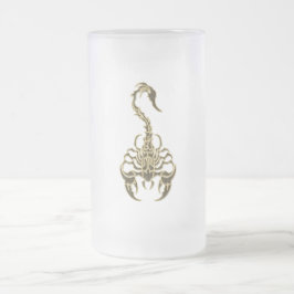 Taza De Cristal Esmerilado Insulto de escorpión venenoso dorado muy venenoso