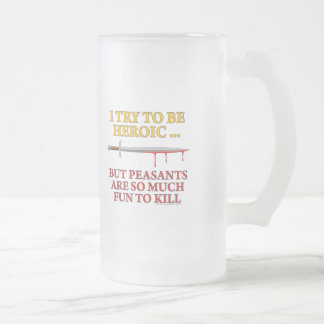 Taza De Cristal Esmerilado Intento ser heroico