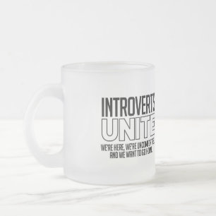 Taza De Cristal Esmerilado Introvertidos unidos: Queremos ir a casa