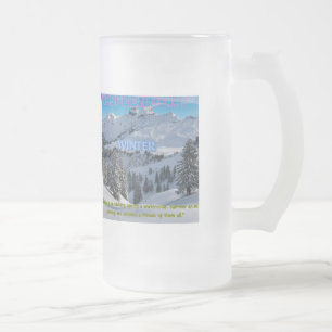 Taza De Cristal Esmerilado invierno resplandeciente