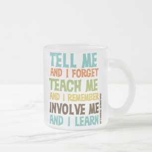 Taza De Cristal Esmerilado Involucrarme cita Inspiradora