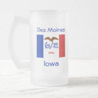 Iowa Flag Map City Mug