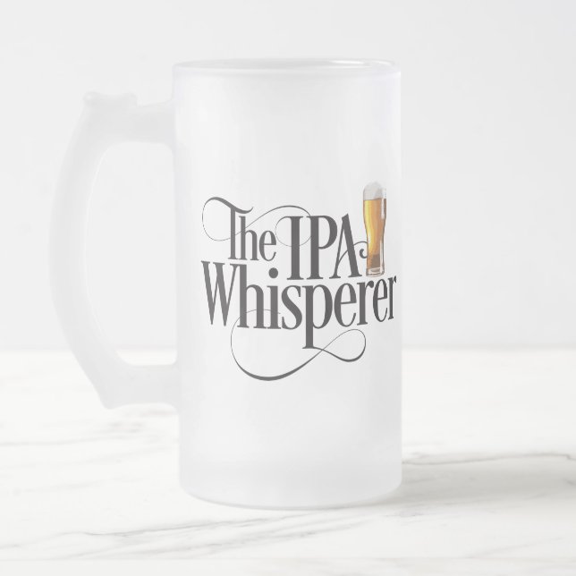 Taza De Cristal Esmerilado IPA Whisperer Frost Glass Beer Mug (Izquierda)
