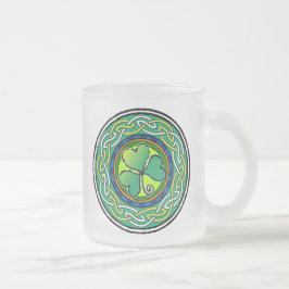 Taza De Cristal Esmerilado Irish shamrock