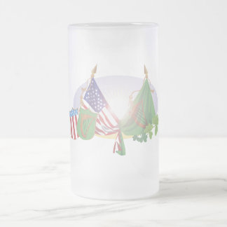 Taza De Cristal Esmerilado Irlandés americano