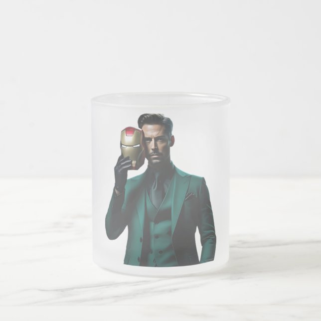 Taza De Cristal Esmerilado Iron Man never die (Centro)