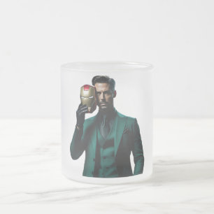 Taza De Cristal Esmerilado Iron Man nunca muere