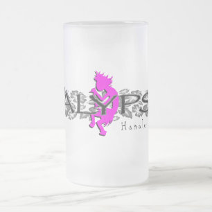 Taza De Cristal Esmerilado Isla de Kalypso Kane floral