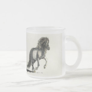 Taza De Cristal Esmerilado Islandés de Corazón Ligero