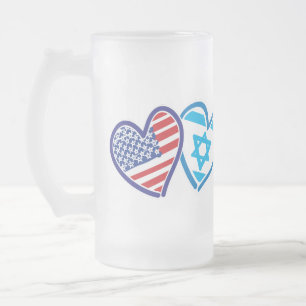 Taza De Cristal Esmerilado Israel fuerte