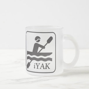 Taza De Cristal Esmerilado iYAK, taza kayaking del vidrio esmerilado
