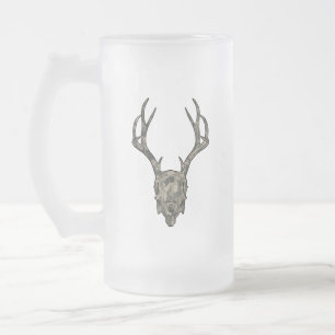 Taza De Cristal Esmerilado Jackalope de Diez Puntos Montaje Europeo Camuflaje