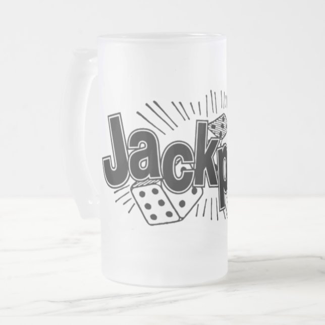 Taza De Cristal Esmerilado Jackpot Frost Glass Beer Mug (Anverso izquierdo)