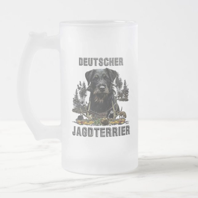 Taza De Cristal Esmerilado Jagdterrier (Izquierda)
