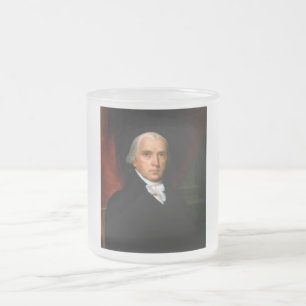 Taza De Cristal Esmerilado James Madison el cuarto presidente: América coloni
