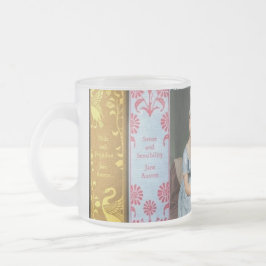 Taza De Cristal Esmerilado Jane Austen Frosted Glass Coffee Mug