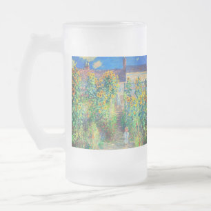 Taza De Cristal Esmerilado Jardín de flores Monet