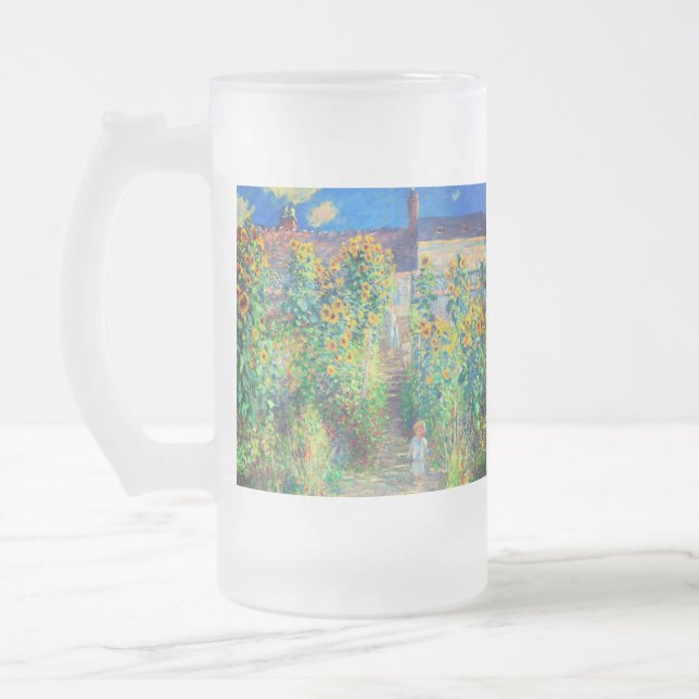 Taza De Cristal Esmerilado Jardín de flores Monet (Izquierda)