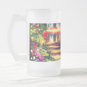Taza De Cristal Esmerilado Jardín de Monet en Giverny