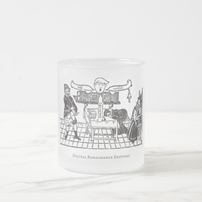 Taza De Cristal Esmerilado Jefe de BRass (Centro)