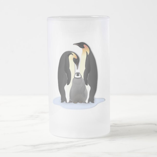 Taza De Cristal Esmerilado Jerarquización de los pingüinos de emperador (Centro)
