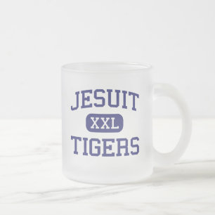 Taza De Cristal Esmerilado Jesuita - tigres - High School secundaria - Tampa
