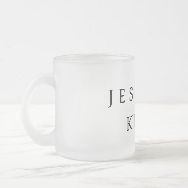 Taza De Cristal Esmerilado JESUS IS KING Hoodie (Izquierda)