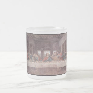 Taza De Cristal Esmerilado Jesús "Yeshua" La Última Cena, Leonardo da Vinci