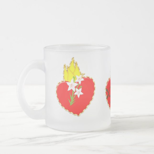 TAZA DE CRISTAL ESMERILADO JMJ (Izquierda)