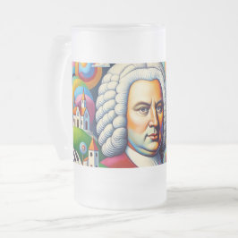 Taza De Cristal Esmerilado Johann Sebastian Bach: retrato en un pintor modern