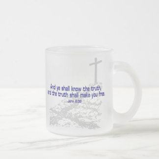 Taza De Cristal Esmerilado John_8_32a, John_8_32a