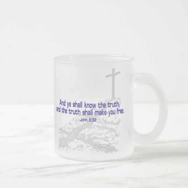 Taza De Cristal Esmerilado John_8_32a, John_8_32a (Derecha)
