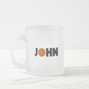 Taza De Cristal Esmerilado John Basketball