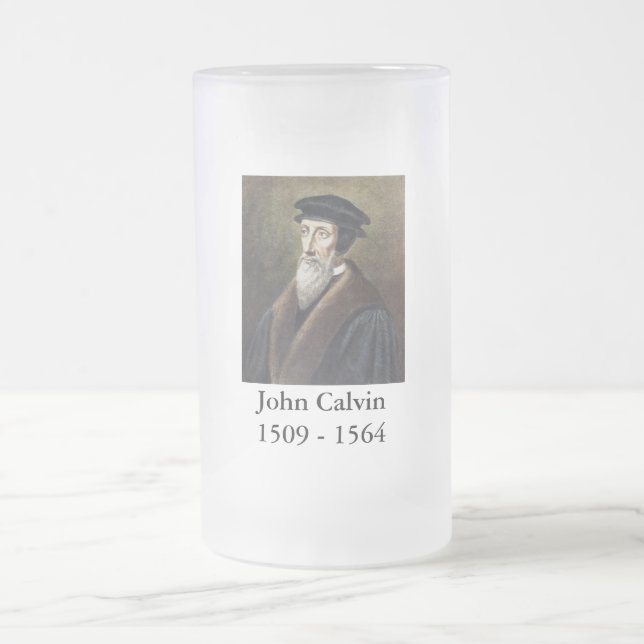 Taza De Cristal Esmerilado John Calvin Beer Stein - Serie de reformas (Centro)