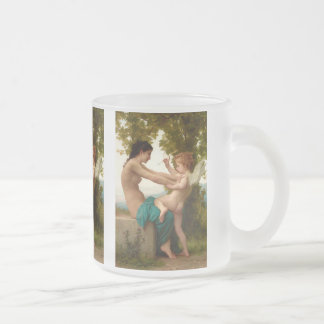 Taza De Cristal Esmerilado Joven Chica defendiéndose de Eros